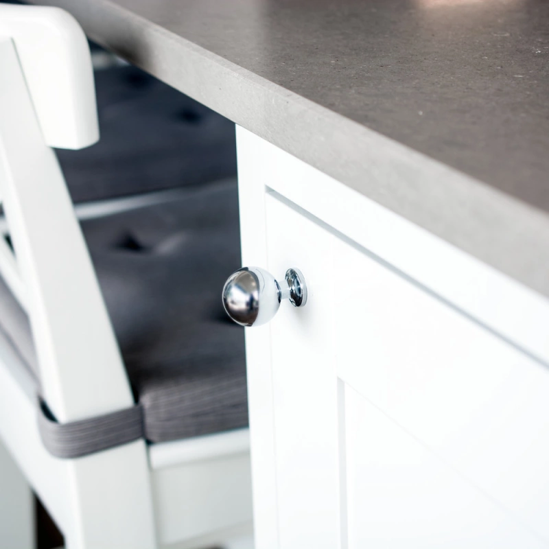 Knopp Lily - 30mm - Krom