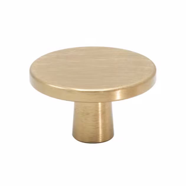 Knopp Plato - 42mm - Borstad Mässing