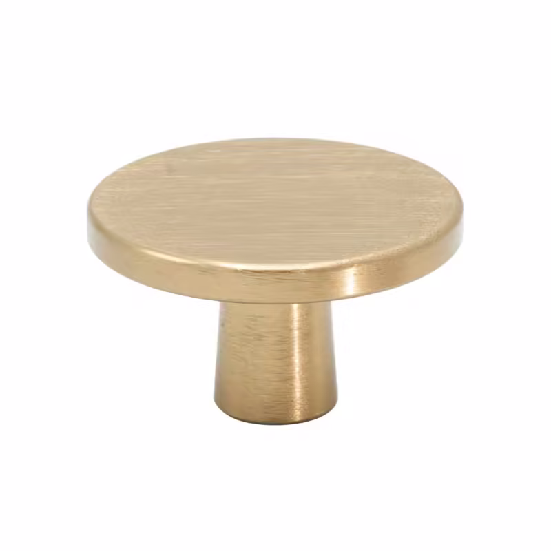 Knopp Plato - 42mm - Borstad Mässing