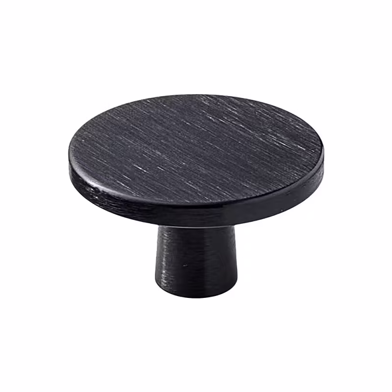Knopp Plato - 42mm - Borstad Mattsvart