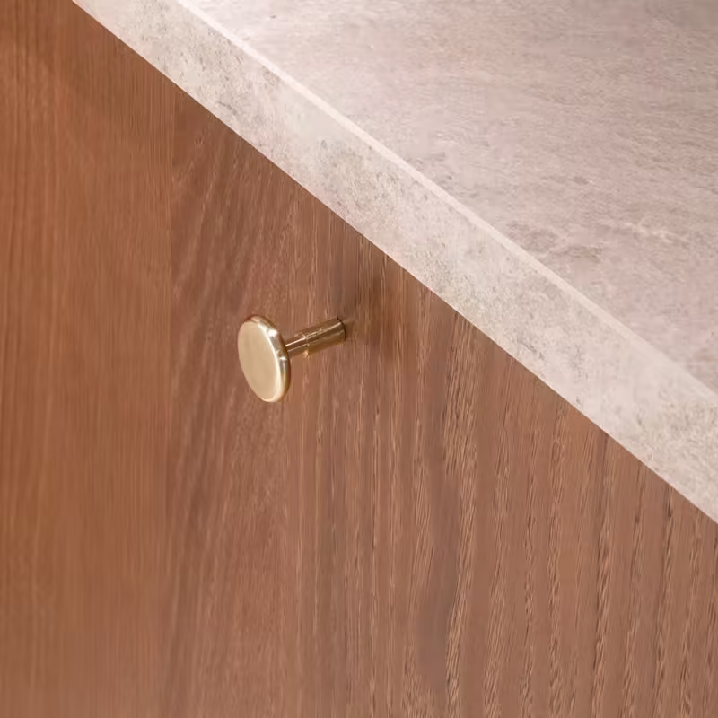 Knopp Spira - 24mm - Polerad mässing