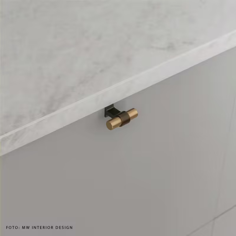 Knopp T Bond - Antik brun/borstad mässing
