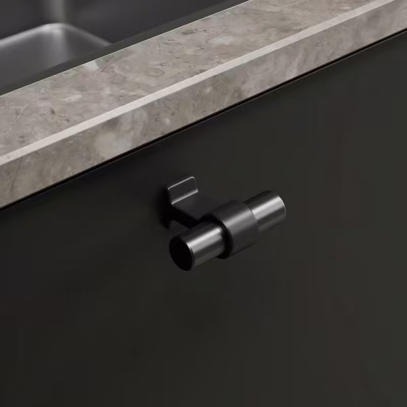 Knopp T Bond - Mattsvart/gun metal