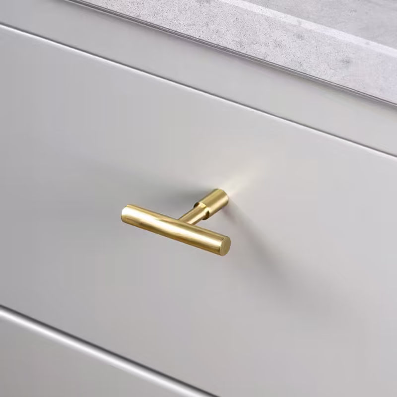 Knopp T Spira - Polerad mässing