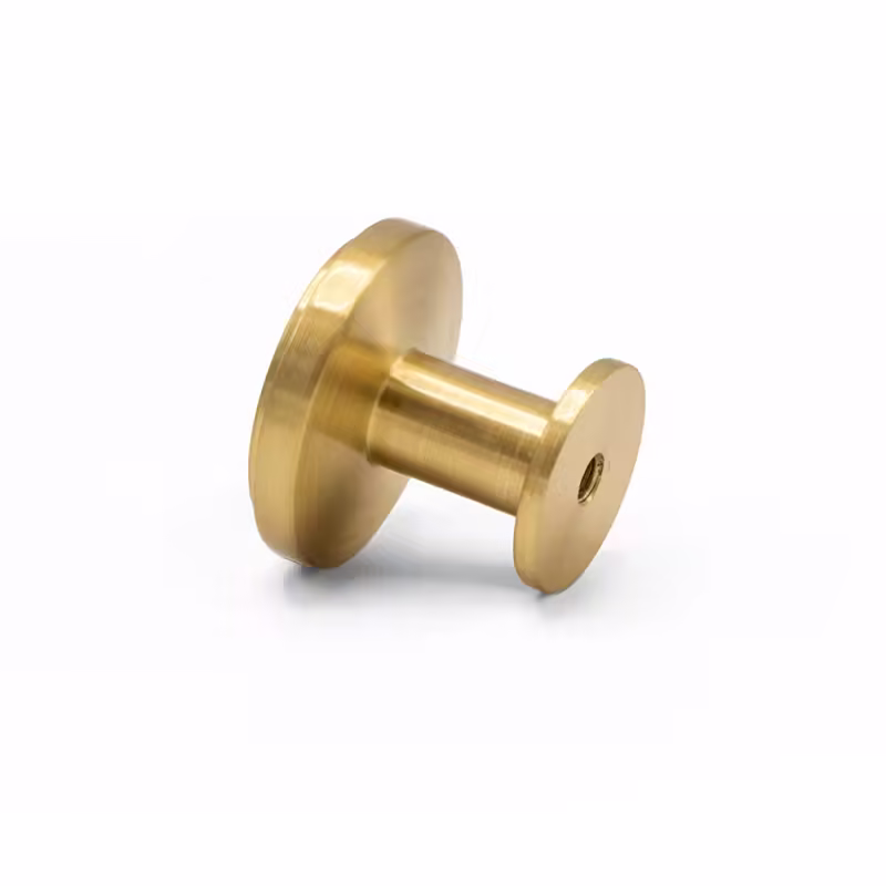 Knopp Uno - 30mm - Borstad obehandlad mässing