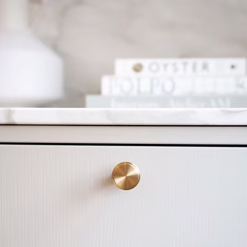 Knopp Uno - 30mm - Borstad obehandlad mässing