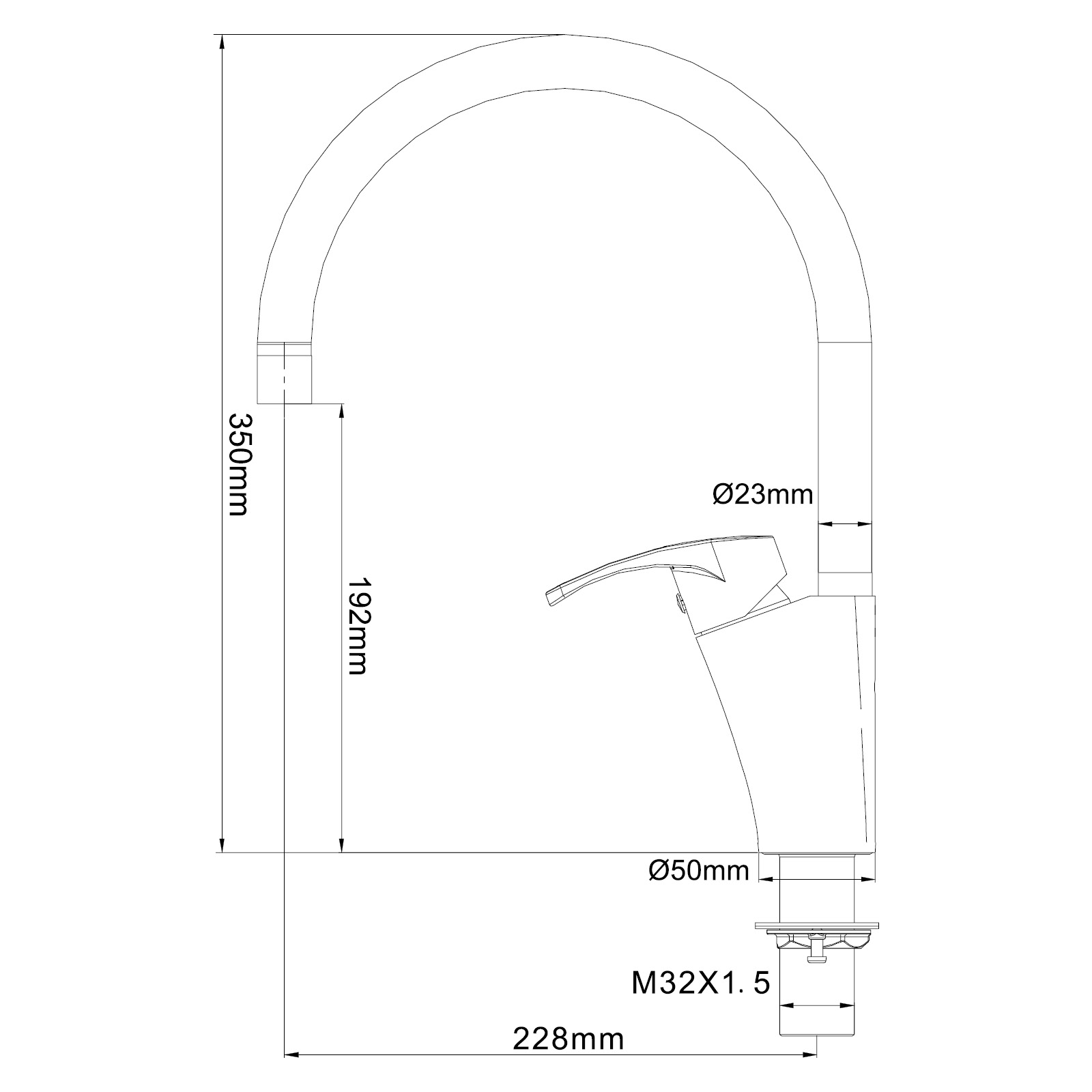 Köksblandare Strand Majorna MJ-1000 (UTGÅTT)