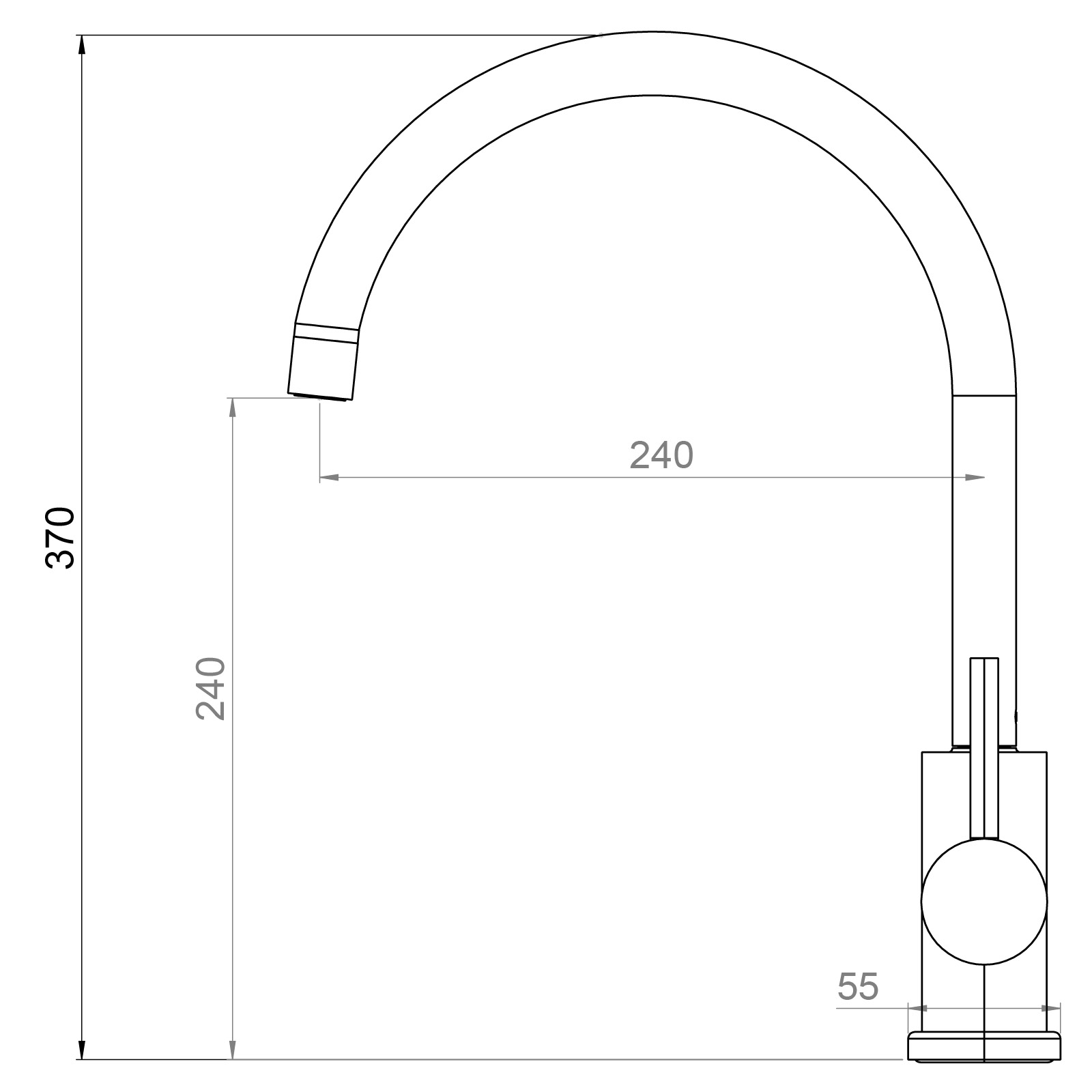 Köksblandare Strand SOLID SO-1007E PVD Gun Metal