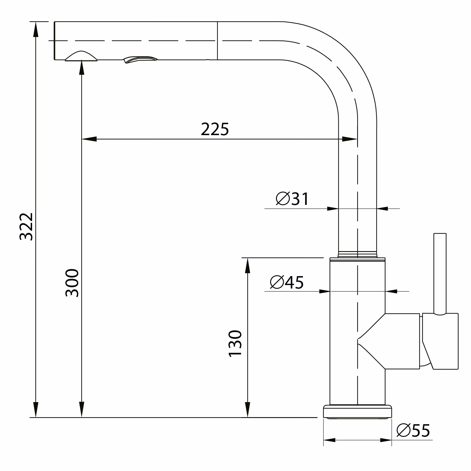 Köksblandare Strand Solid SO-1403