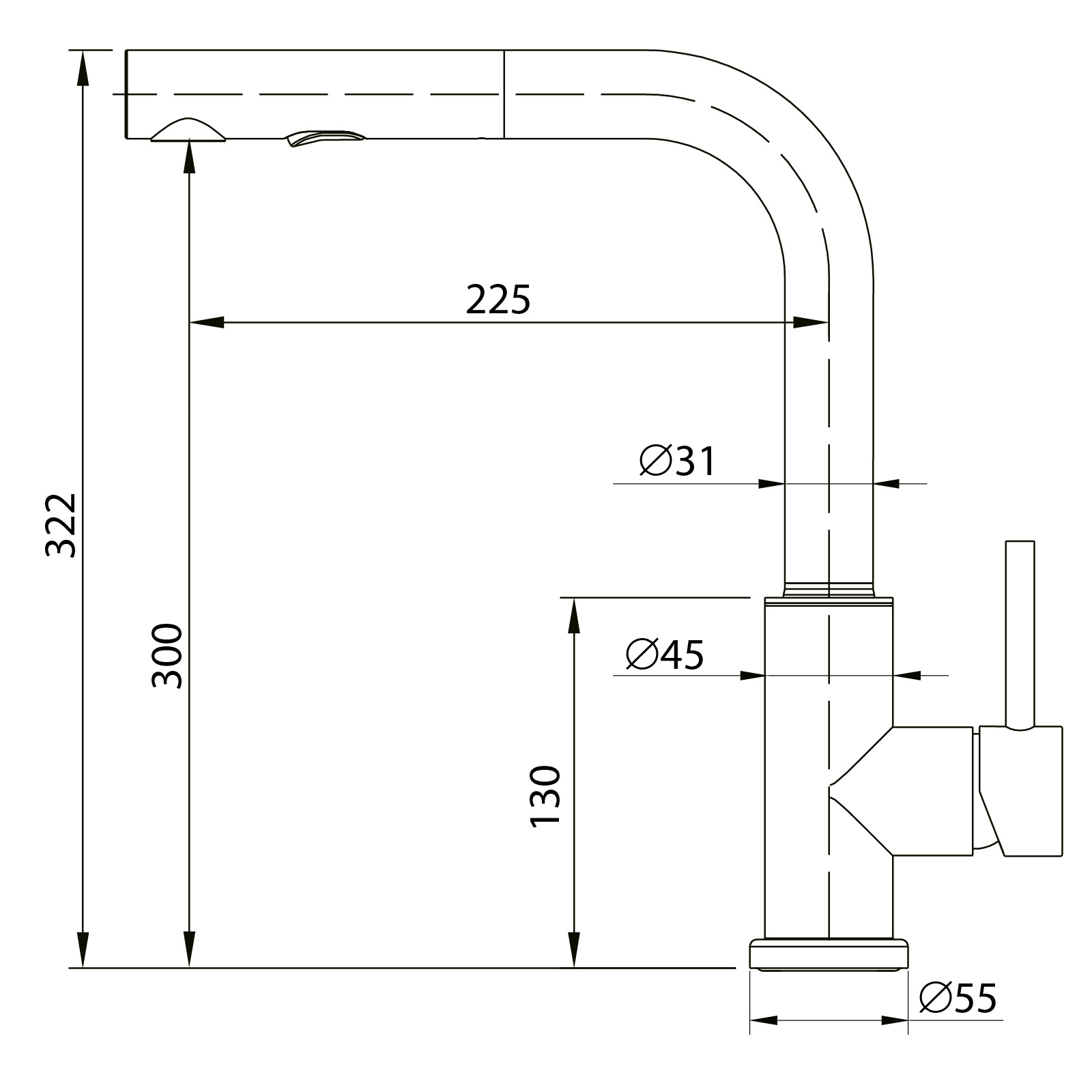 Köksblandare Strand Solid SO-1403