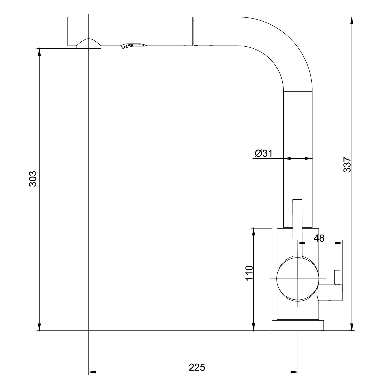 Köksblandare Strand Solid SO-1503E