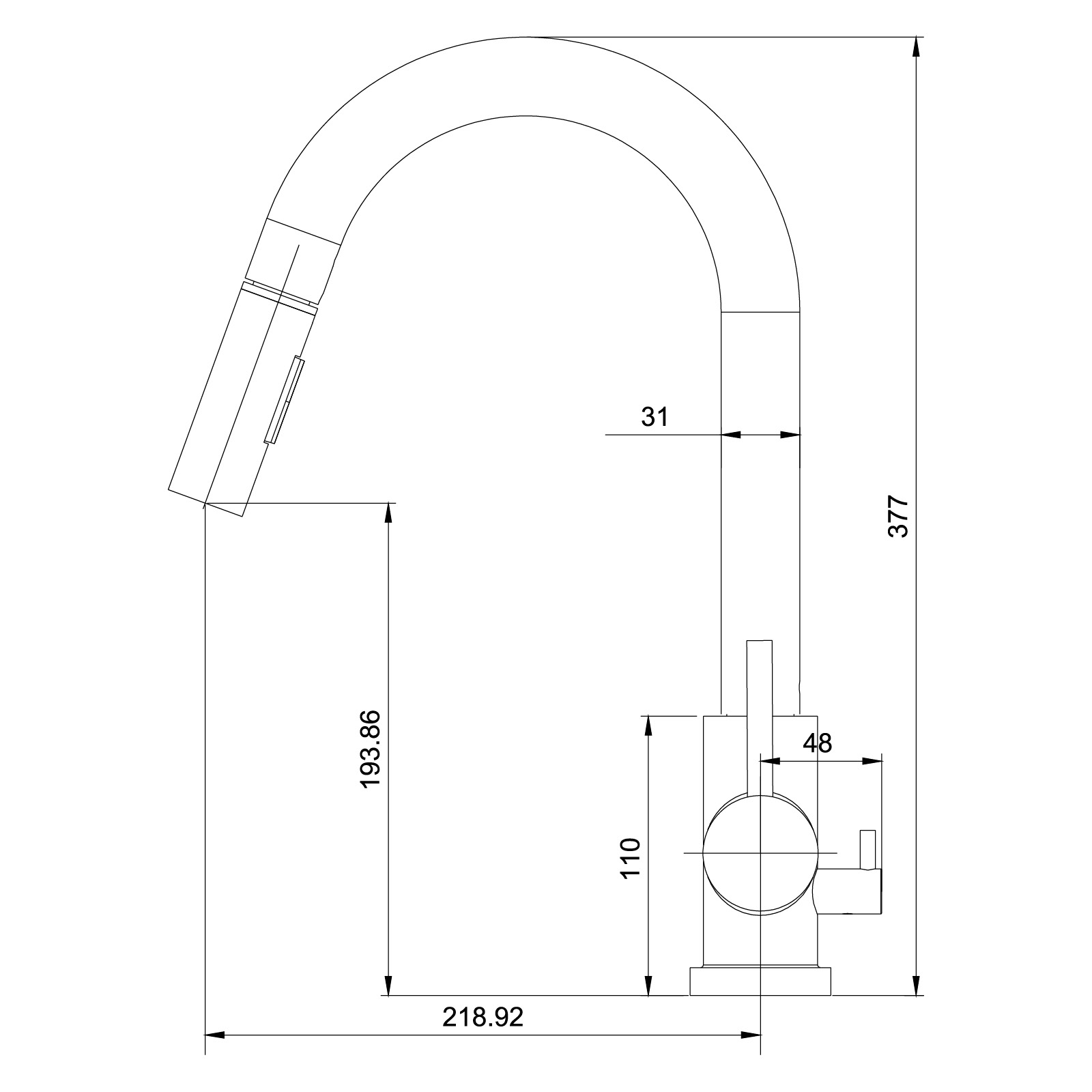 Köksblandare Strand Solid SO-1504E