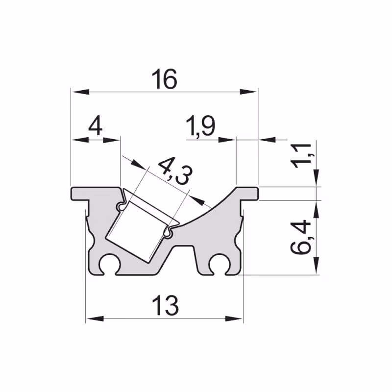 LED-profil 8112 - Aluminium