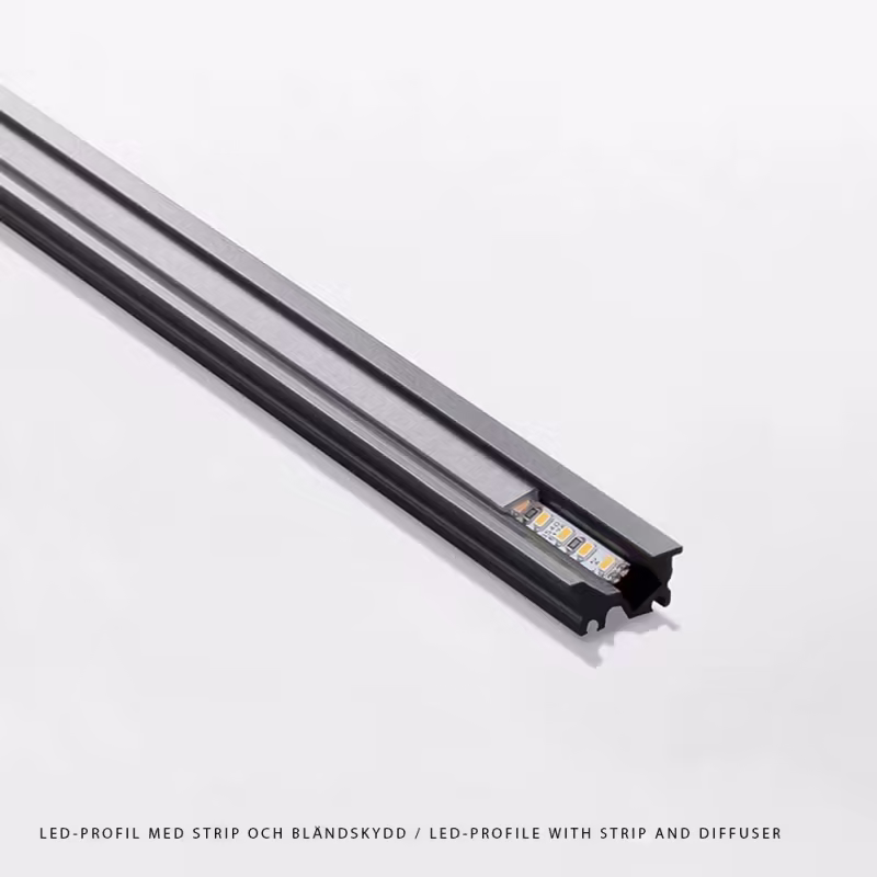 LED-profil 8112 - Svart