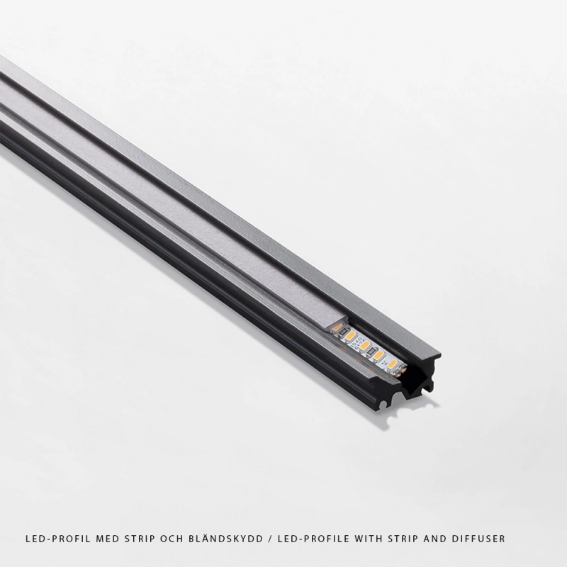 LED-profil 8112 - Svart