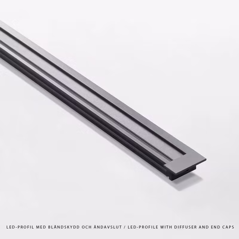 LED-profil 8112 - Svart