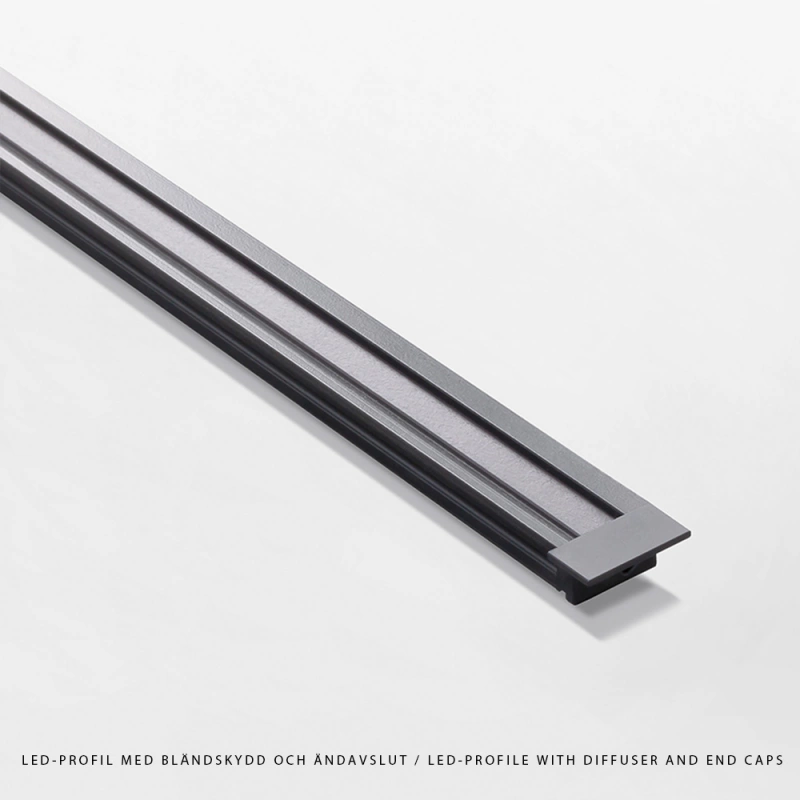 LED-profil 8112 - Svart