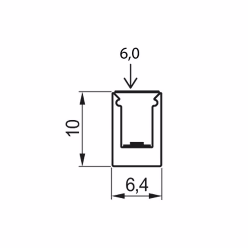 LED-profil LD8104 - Svart