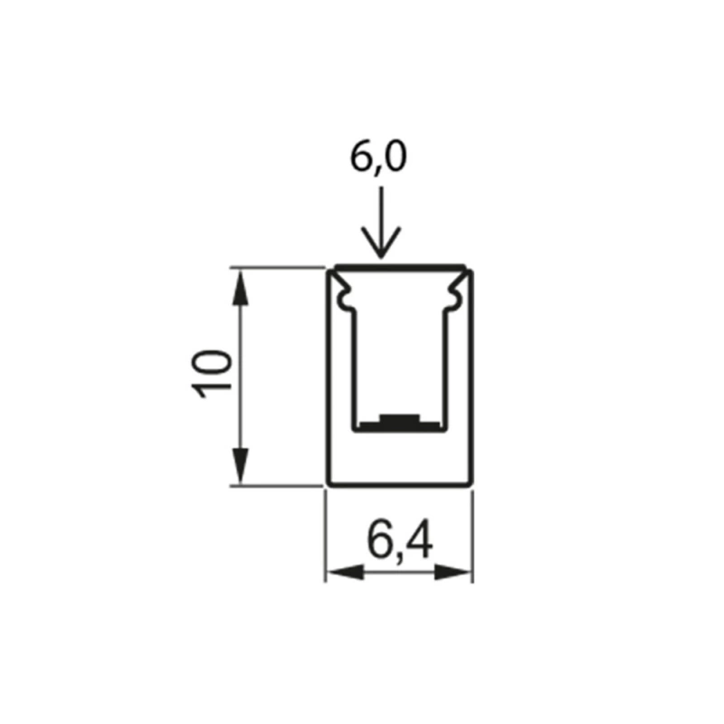 LED-profil LD8104 - Svart