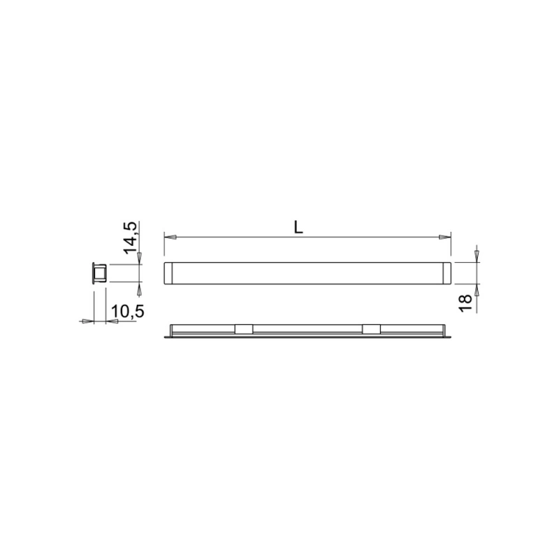 LED-profil Micy - Aluminium