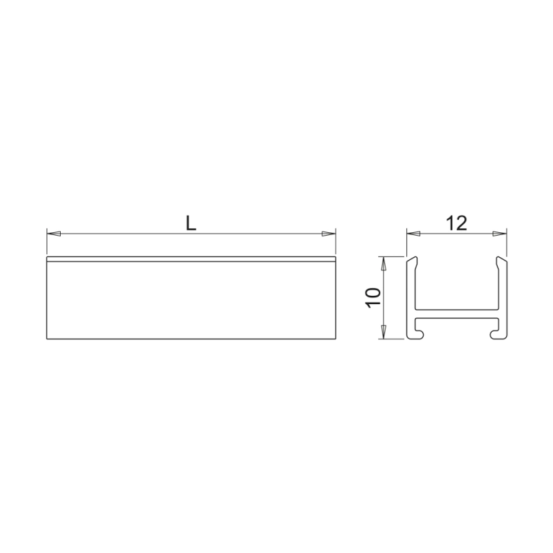 LED-profil Nexus - Aluminium