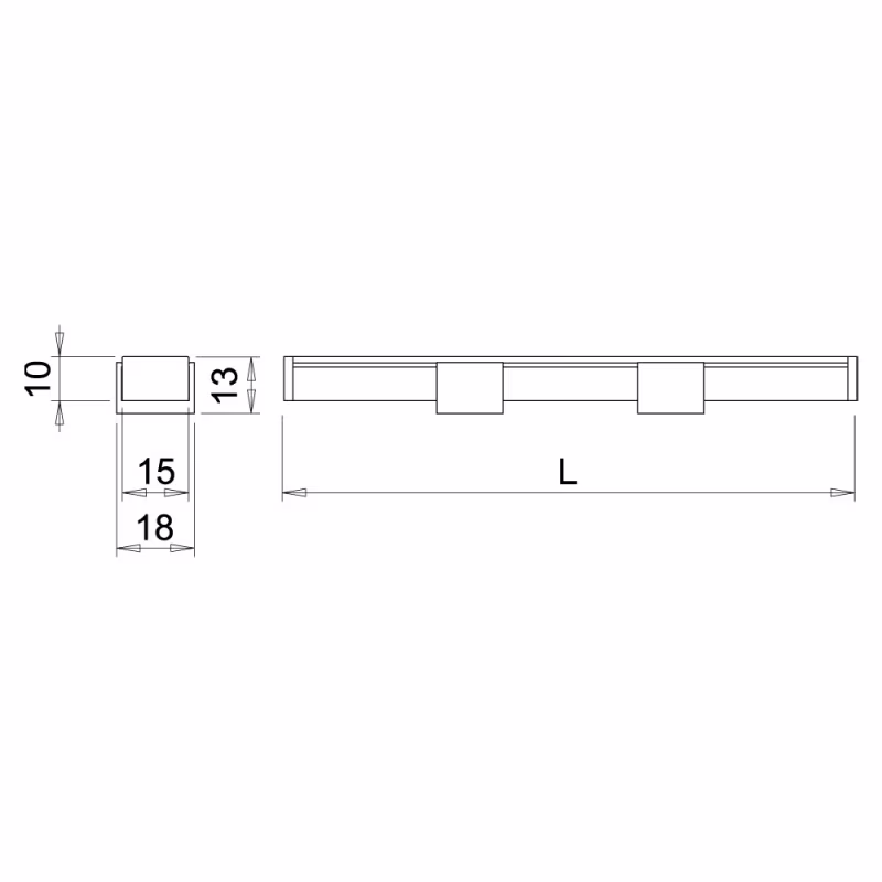 LED-profil Twig XA - Aluminium