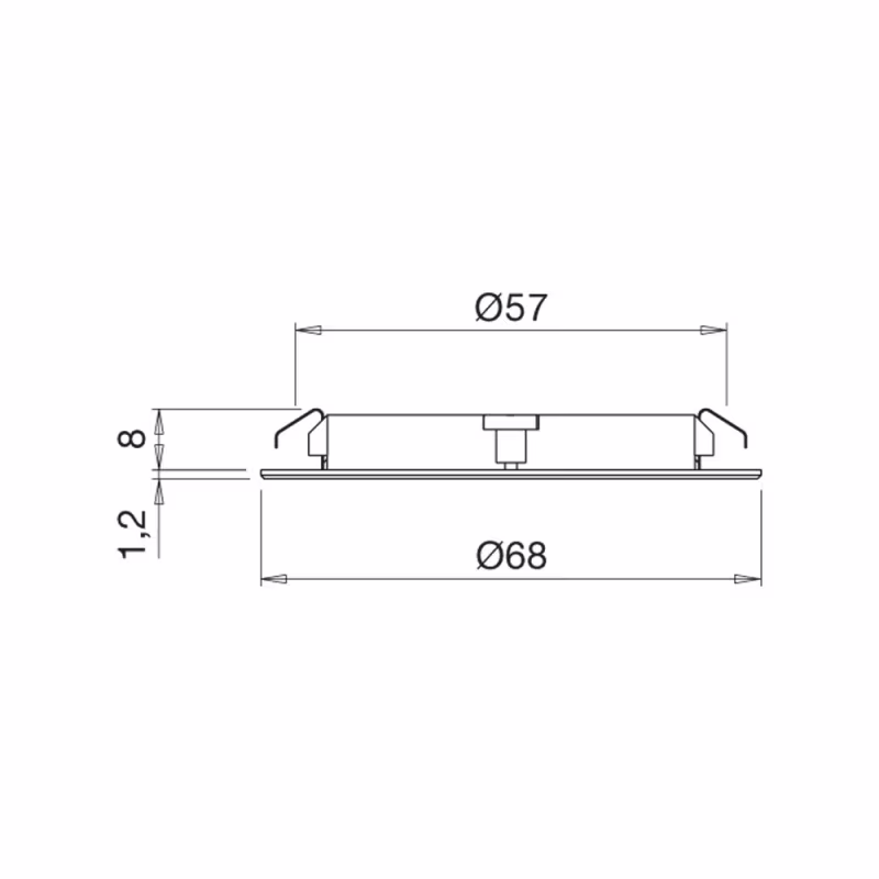 LED-spot Atom - Svart