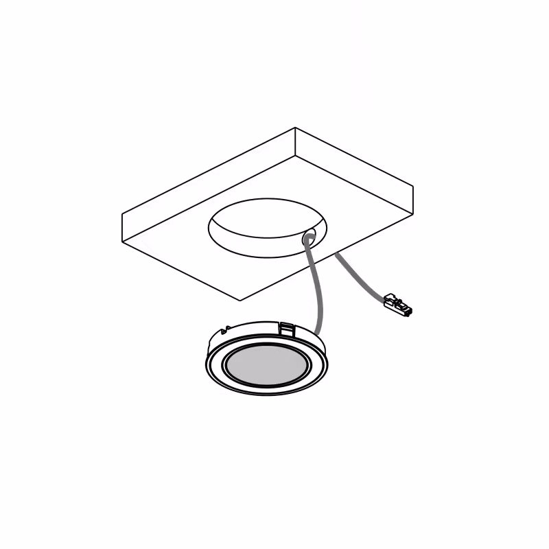 LED-spot Holl D-M med lock - Rostfri-look