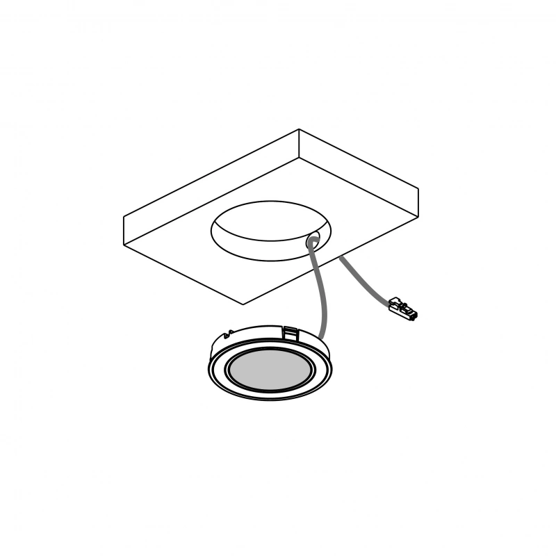 LED-spot Holl D-M med lock - Rostfri-look