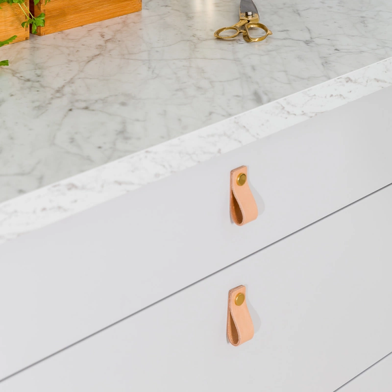 Loop - Brunt läder/polerad mässing