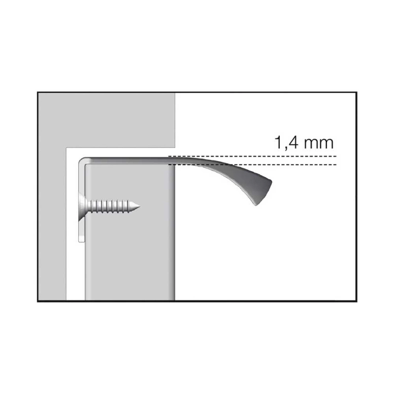 Profilhandtag Edge Straight - Antik brons