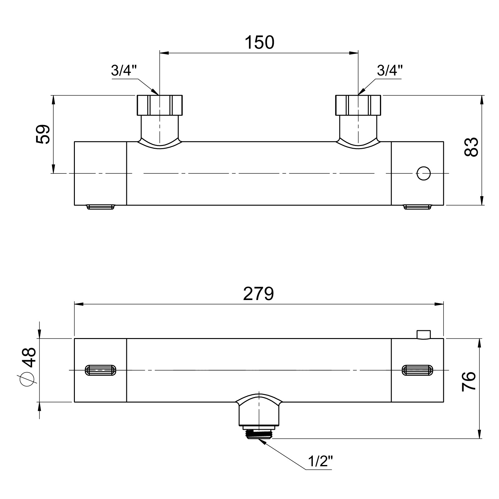 TITAN TI-300N duschtermostat 150 CC