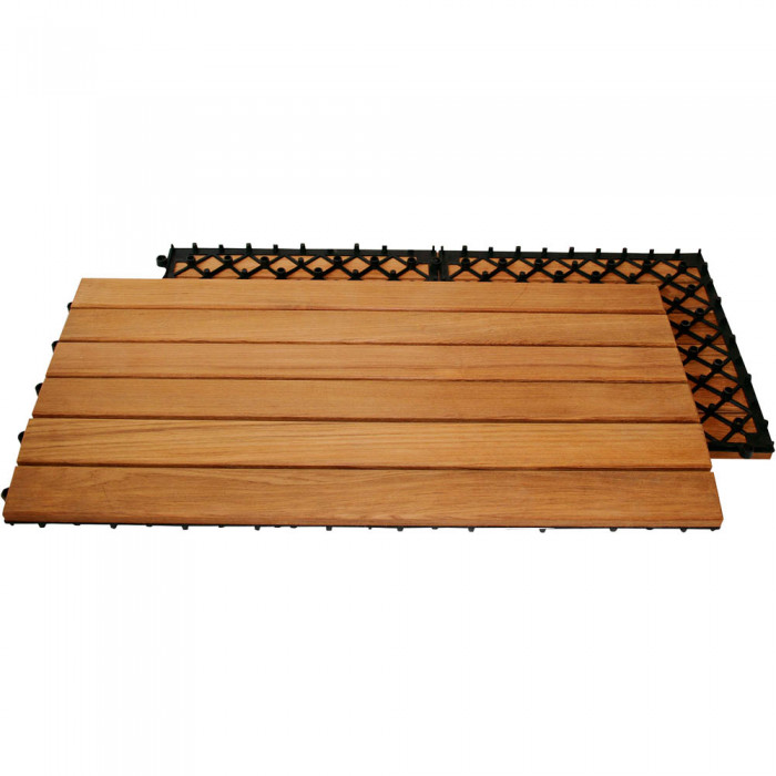 Strand Stainless Trall Teak Deltaplattan 30×60 Typ D Höger
