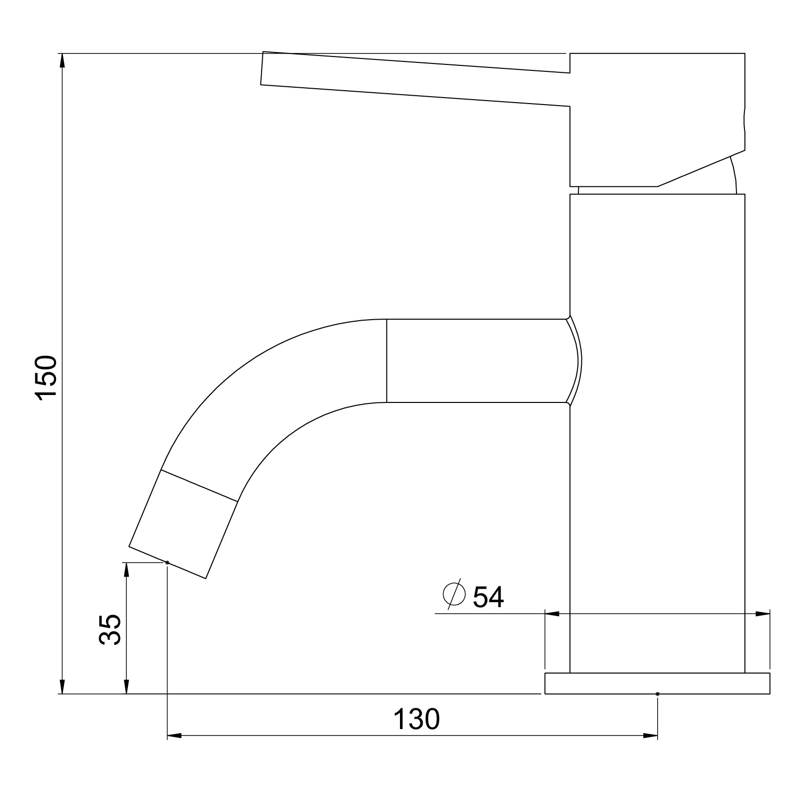 Tvättställsblandare Strand Koster Slim KS-2001