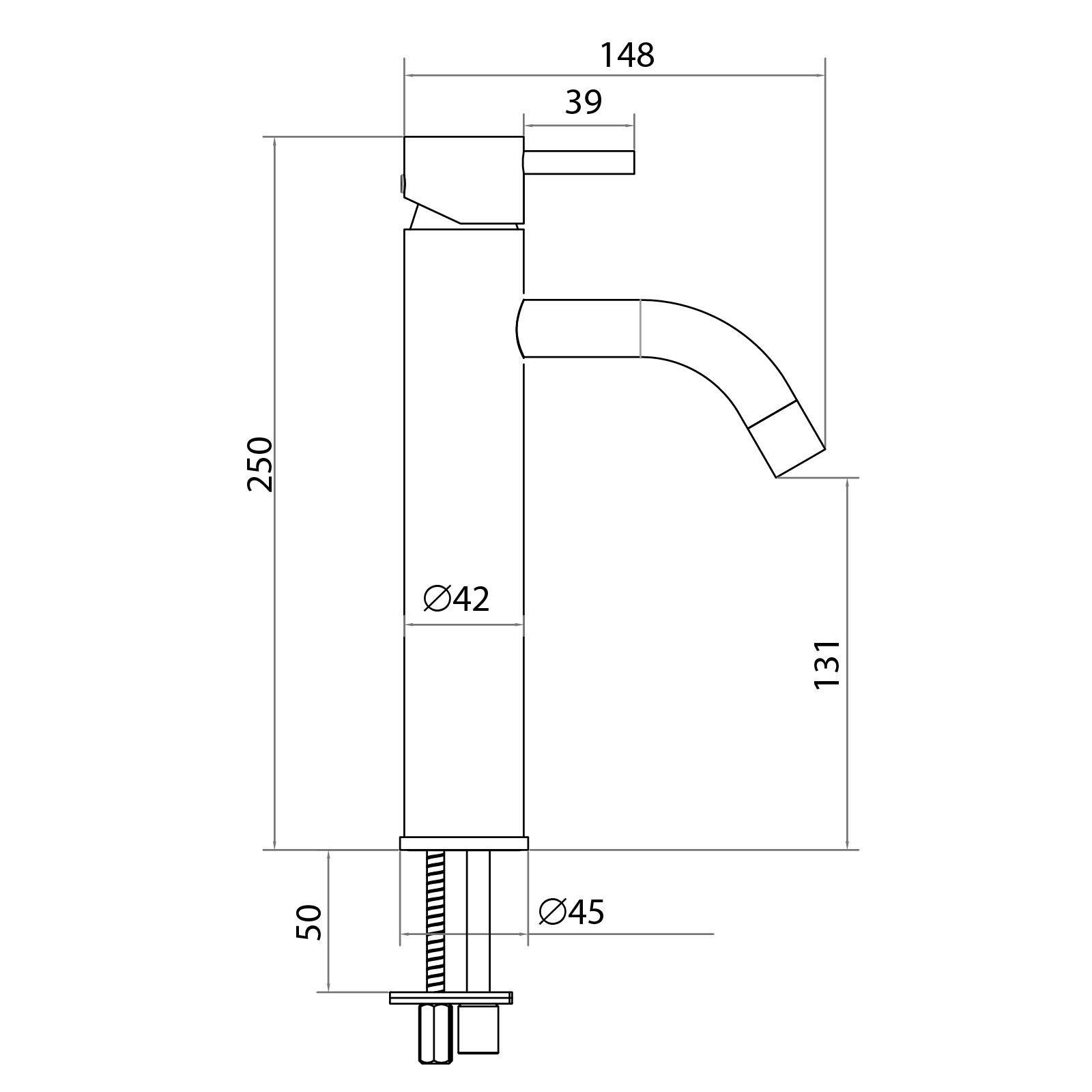 Tvättställsblandare Strand Koster Slim KS-2101