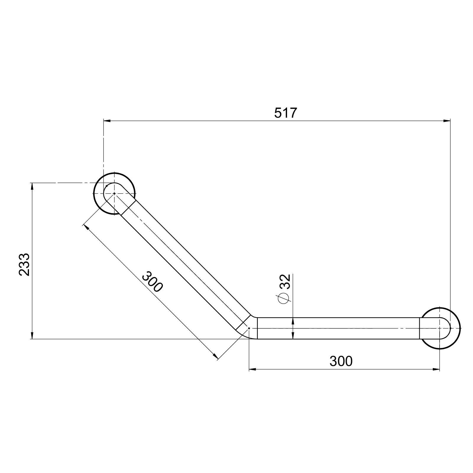 Vinklat Stödhandtag GRABBA TS792D