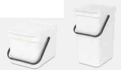Papperskorg Sort & Go, 16 liter, vit