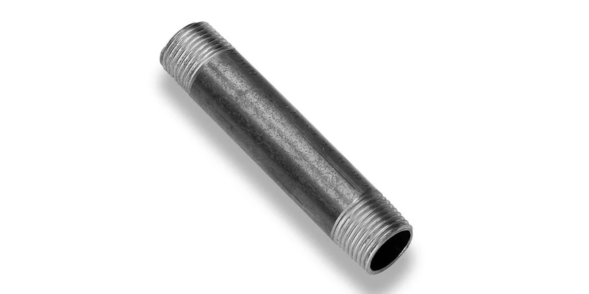 Smidda nippelrör svart 25