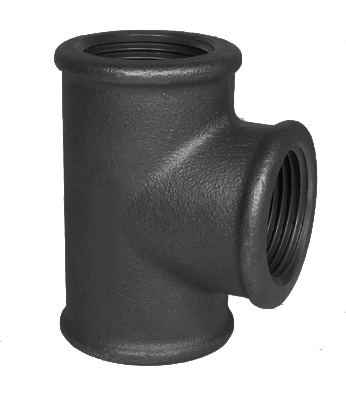 Aducerad svart T-rör 15X10 inv.g.