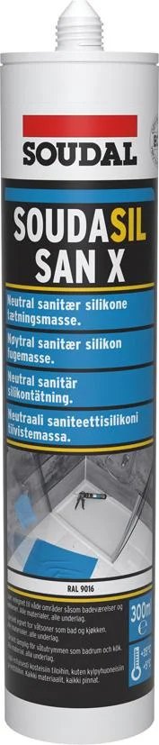 Saudasil Sanx silikon 300 ml. svart
