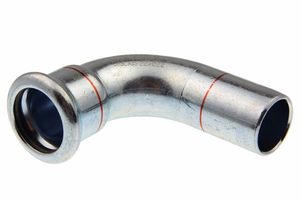VSH M-press elförzinkad 15 böj 90° 1 muff