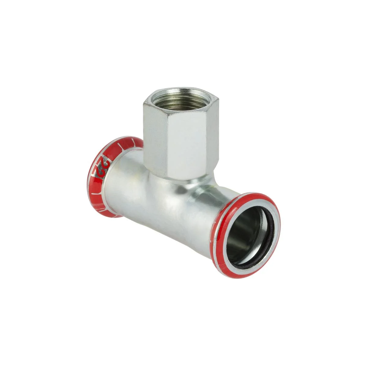 Geberit Mapress elförzinkat T-rör med avstick76,1XR20, inv.g.