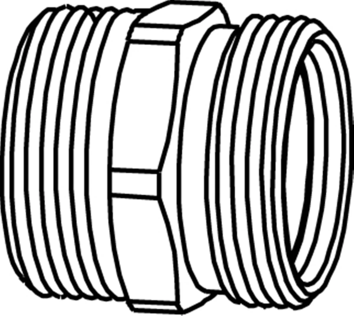 FPL 358 förkromad nippel rak koppling R20x10-22utv.g. x dy