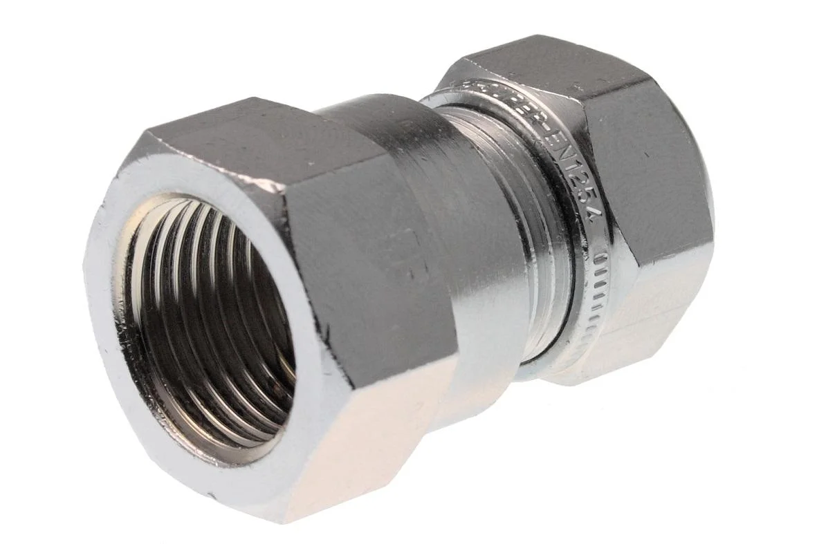 VSH 1404 förkromad rak koppling 12xR10 inv.g.