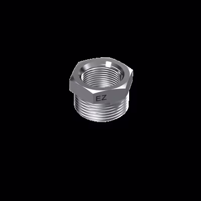 Ezze 3229X förkromad metall sexkantnippel 10X8