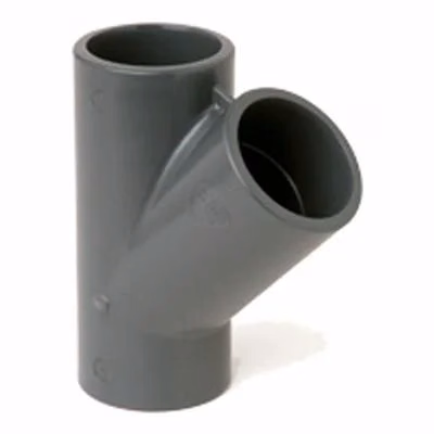 PVC kemi T-rör 50, 45° YIV