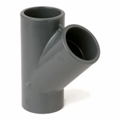 PVC kemi T-rör 50, 45° YIV
