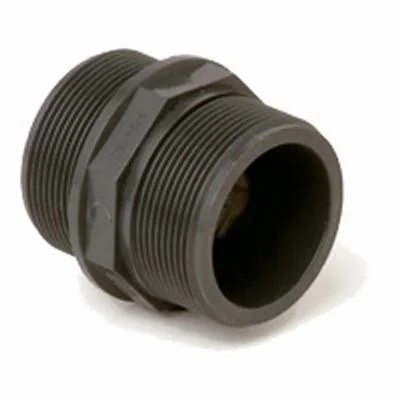 PVC kemi sexkantnippel R40, utv.g.