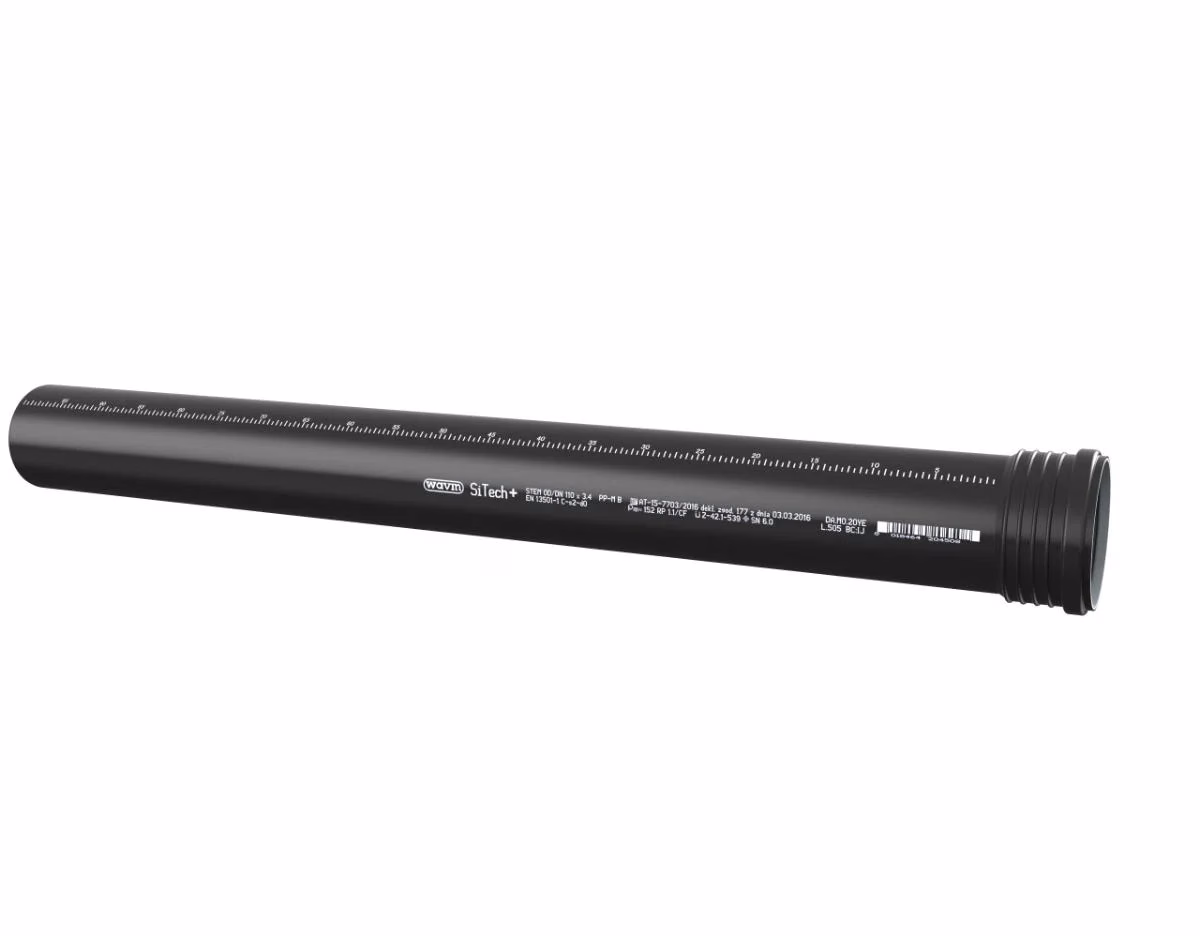 SiTech+ rör med muff 110X0,5 meter