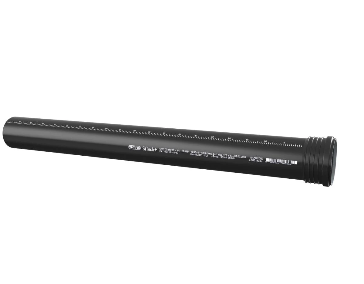 Wavin SiTech+ rör med muff 160, 3 meter